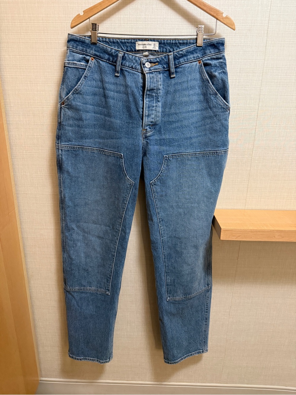Abercrombie Curve Love The Dad High Rise Jeans 31 12L Carpenter Denim
